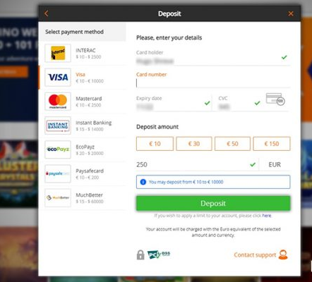 How to deposit at Betsson?